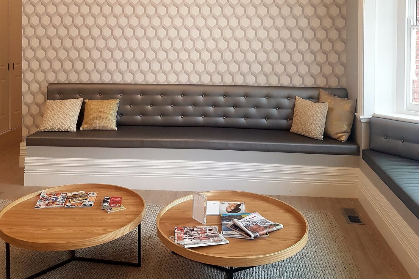 The waiting lounge at the Living Holistic Health clinic in Geelong